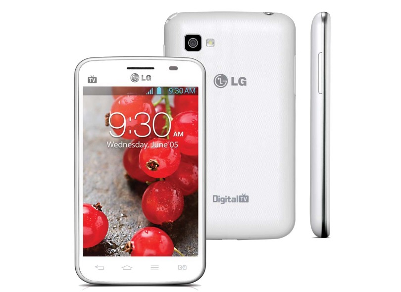 Smartphone LG Optimus L4 II E465 Câmera 3,0 MP 4GB Android 4.1 (Jelly Bean) Wi-Fi 3G