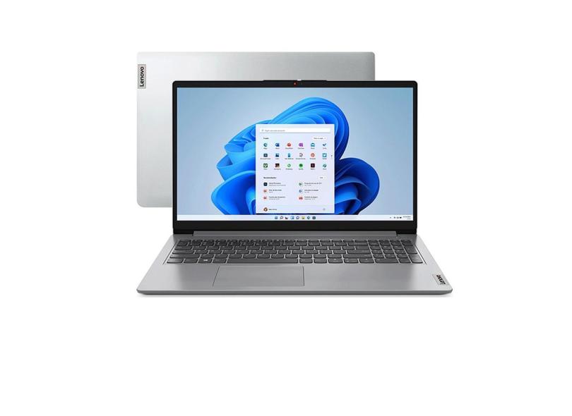 Notebook Lenovo Ultrafino IdeaPad 1i i3-1215U, 15.6 4GB, 256GB ssd, Intel uhd Graphics, 82VY000TBR Cloud Grey