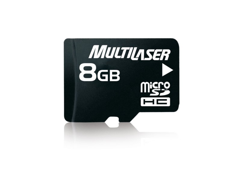 Cartão de Memória Micro SD com Adaptador Multilaser 8 GB MC004