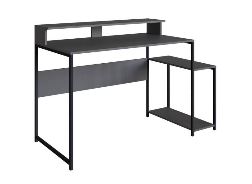 Mesa Gamer Ryze Preto Grafite 135x61x90cm Mesa de Computador Escrivaninha Placa e Ponto