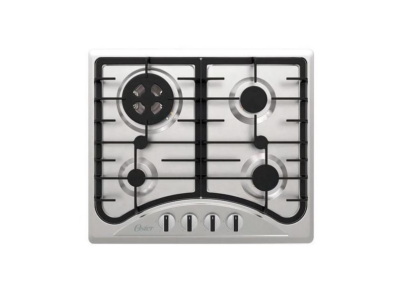 Cooktop A Gas 4 Bocas Inox Semiprofissional 58x51cm - Oster
