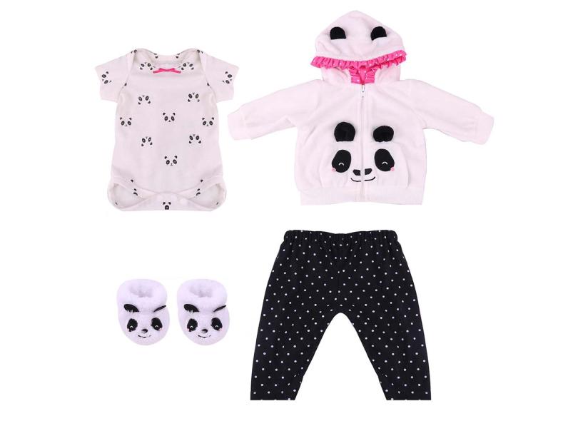 Roupa Para Boneca Bebê Reborn Com Casaco Panda com o Melhor Preço é no Zoom