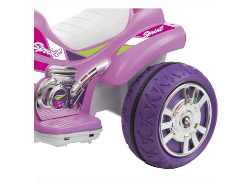 Moto Elétrica Sprint Turbo Pink Brinquedo Infantil 12V Biemme 673