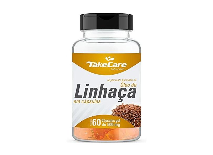 ÓLEO DE LINHAÇA DOURADA 500MG 60 CÁPSULAS - TAKE CARE
