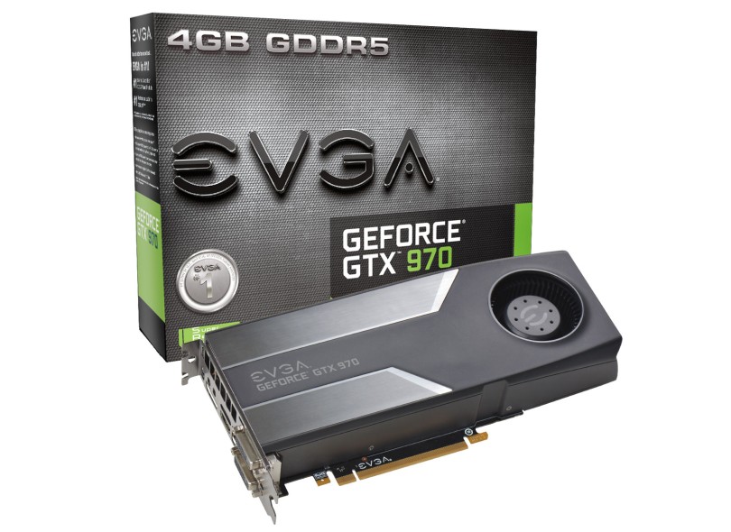 Placa de Video NVIDIA GeForce GTX 970 4 GB DDR5 256 Bits EVGA 04G-P4-1970-KR