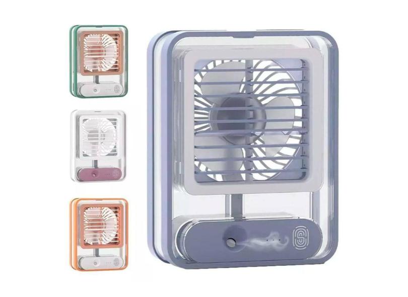 Ventilador Silencioso Portátil com Umidificador LED
