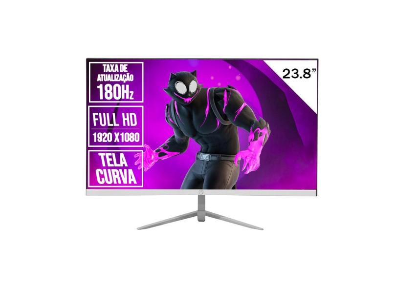 Monitor Gamer Brazilpc 23.8 Fullhd 180hz Curvo R1500 Branco 24r15 Widescreen