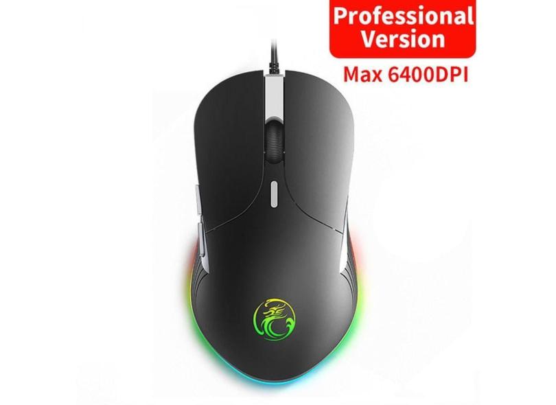 Mouse para jogos com fio 6400DPI recarregável para jogadores