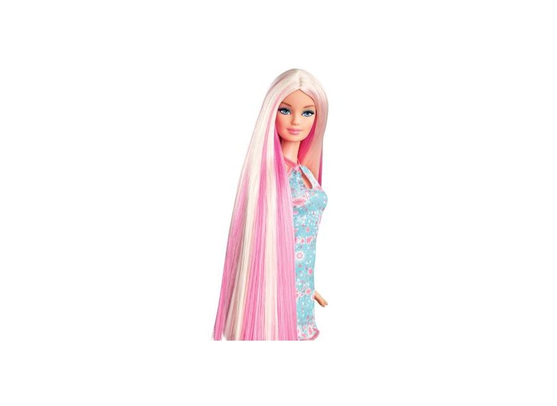 Boneca Barbie Cabelos Longos Vestido Azul Claro Mattel com o Melhor ...