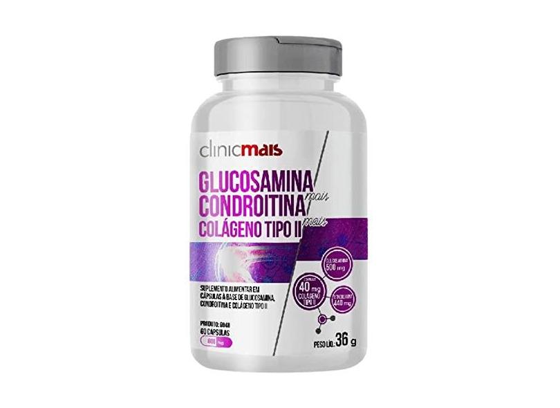 Colágeno Tipo 2 + Glucosamina + Condroitina 60 cápsulas - Clinicmais