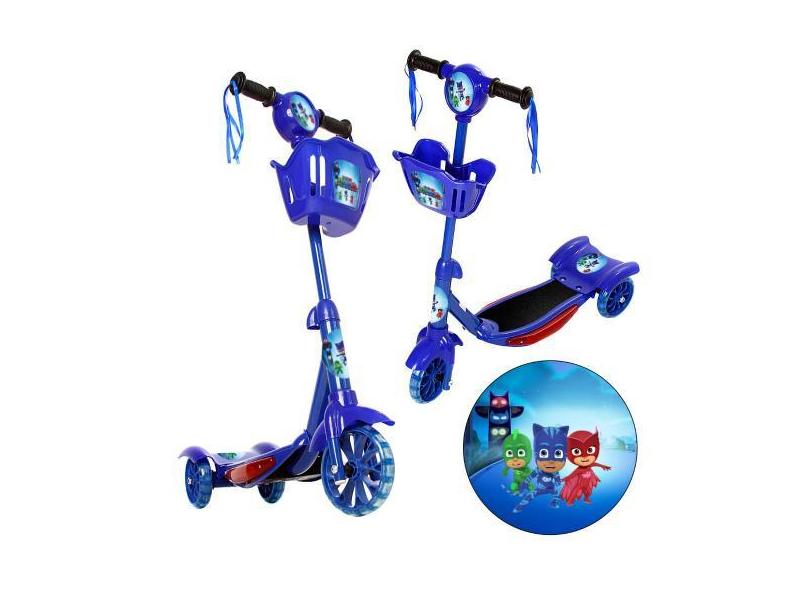 Patinete Pj Mask Para Crianças Scooter 3 Rodas Brinquedo. - Zein