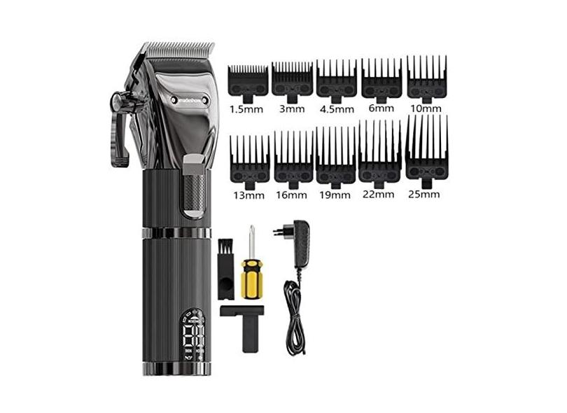Aparador de cabelo Máquina de cortar cabelo Aparador de cabelo profissional para homens Máquina de corte de cabelo sem fio Aparador de topo Instrumento de barbeiro com caixa Cuidados e estilo de cabel