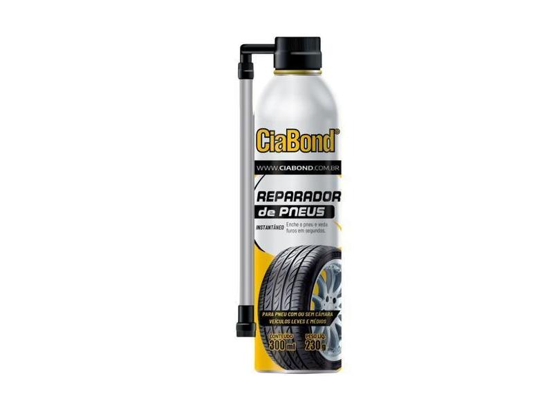Reparador De Pneus Instantâneo Veda Furos 300ml Ciabond