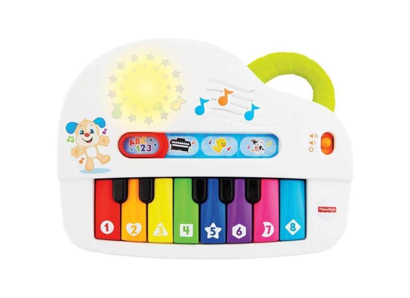 Piano Cachorrinho Aprender e Brincar Branco Fisher Price