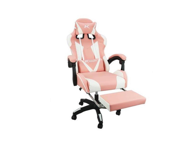 Cadeira Gamer Ktrok Proseat Giratória Retrátil - Rosa