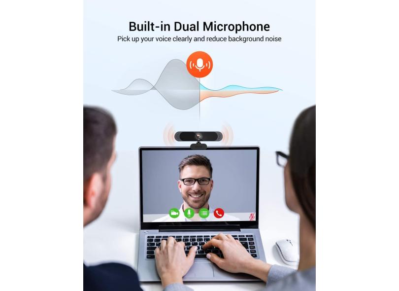 Webcam com microfone, 2021 DEPSTECH 1080P HD Webcam USB Computer Web ...