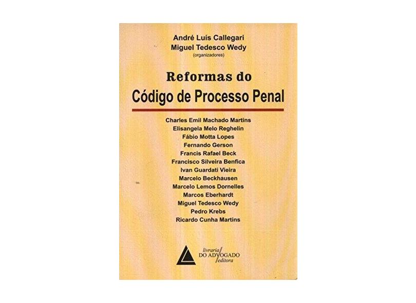 Reformas do Código de Processo Penal - Lopes, Fabio Motta - 9788573486445