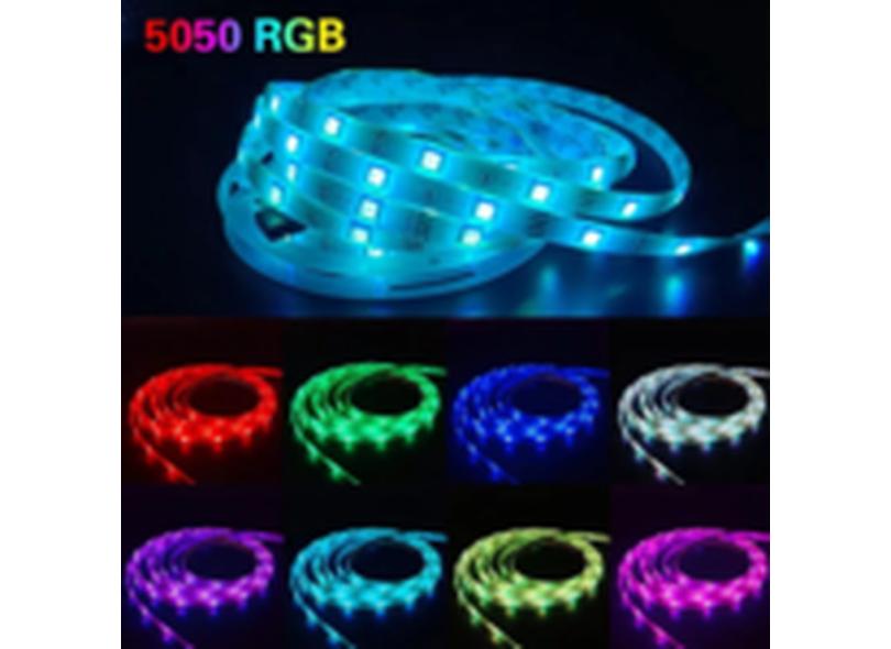 luz led colorida cabeceira cama quarto guarda roupa TV mesa com o ...