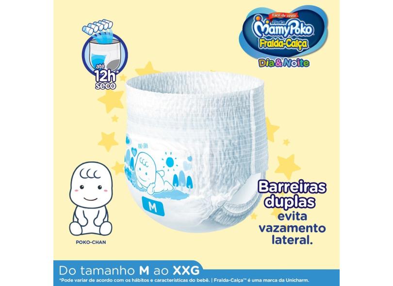 Kit 04 Hiper Bag FRALDA CAÇA Descartável DIA&NOITE MamyPoko XXG 144