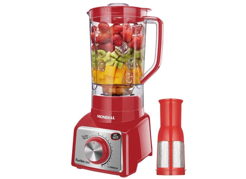 Liquidificador Mondial Turbo Inox L-1000 3 Litros 12 Velocidades 1.000 W