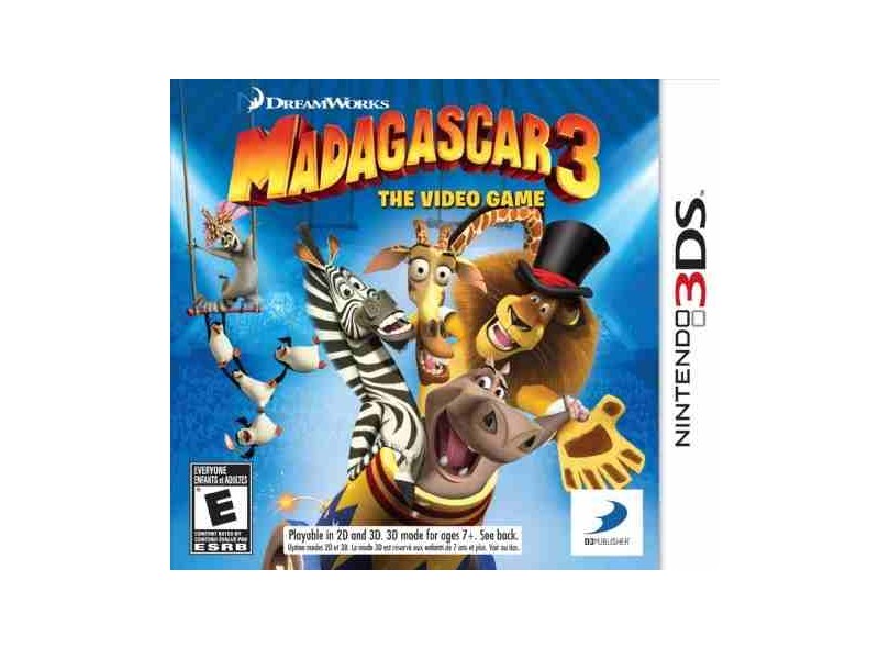Jogo Madagascar 3: The Video Game DreamWorks Nintendo 3DS