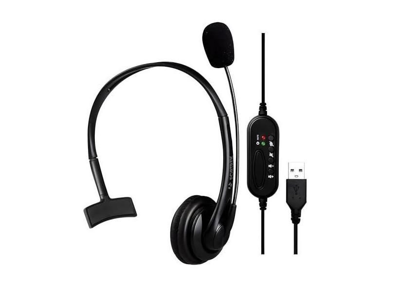 Headset Office FK731A USB Preto Fortrek