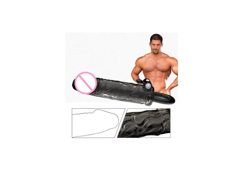 Men Reusable Condom Penis Sleeve Penis Enlargement Clitoris com o