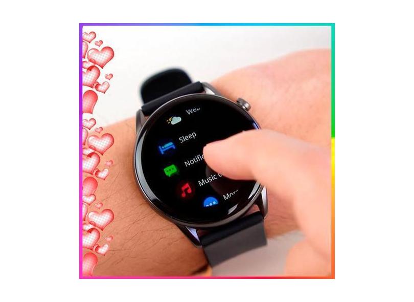 Relogio inteligente Presente Pedido de Namoro Smartwatch Redondo Advan