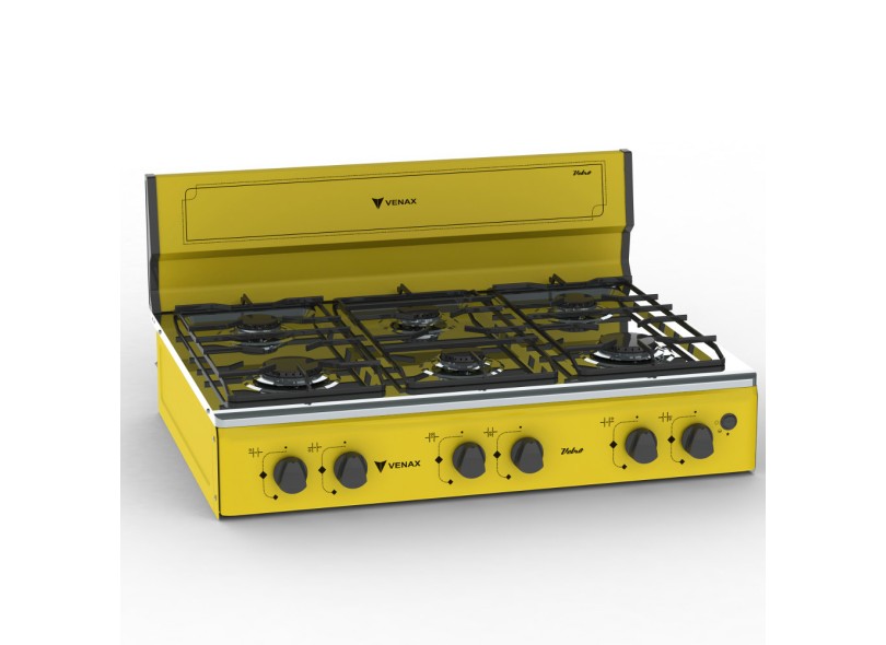 Fogão de Mesa Venax 6 Bocas Grand Petit Vetrô