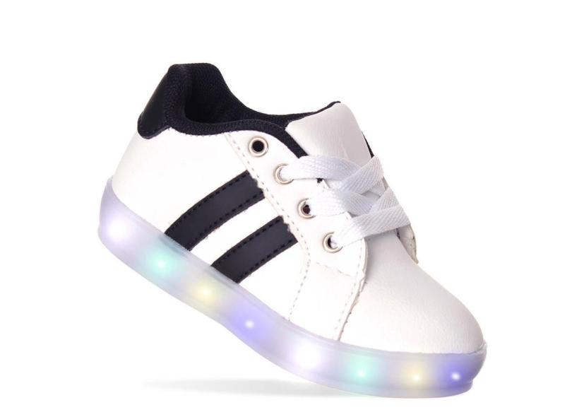 Sapato infantil masculino fashion com led