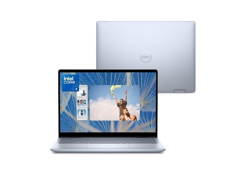 Notebook 2 em 1 Dell Inspiron 2IN1-I1300-M30 14" FHD+ Touch Intel® Core™ i5 16GB 512GB SSD Windows 11 Prata Gelo