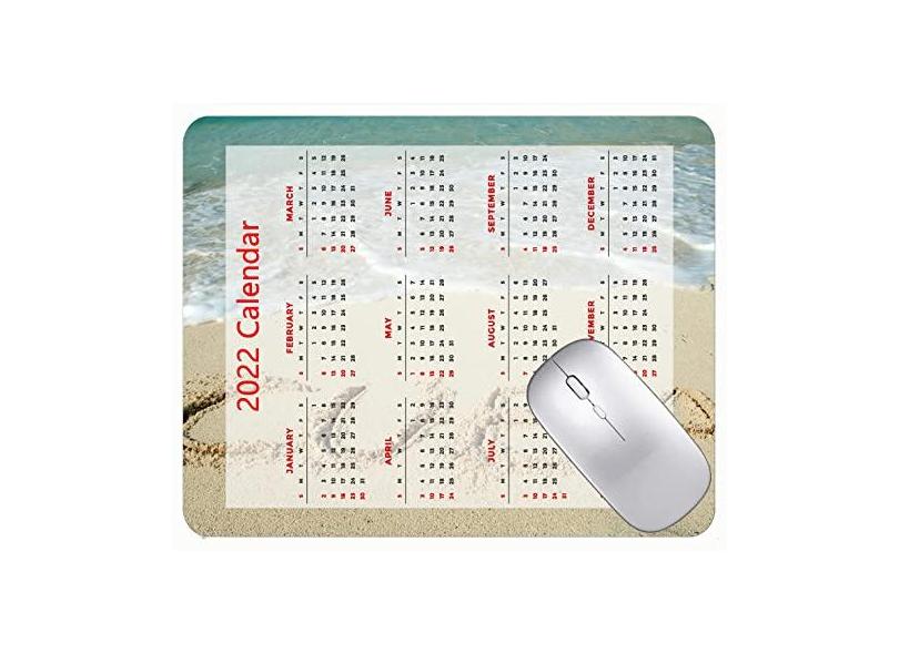 Mouse pad para jogos com calendário 2022, mouse pad para praia, Cuba, espuma de borracha, mar