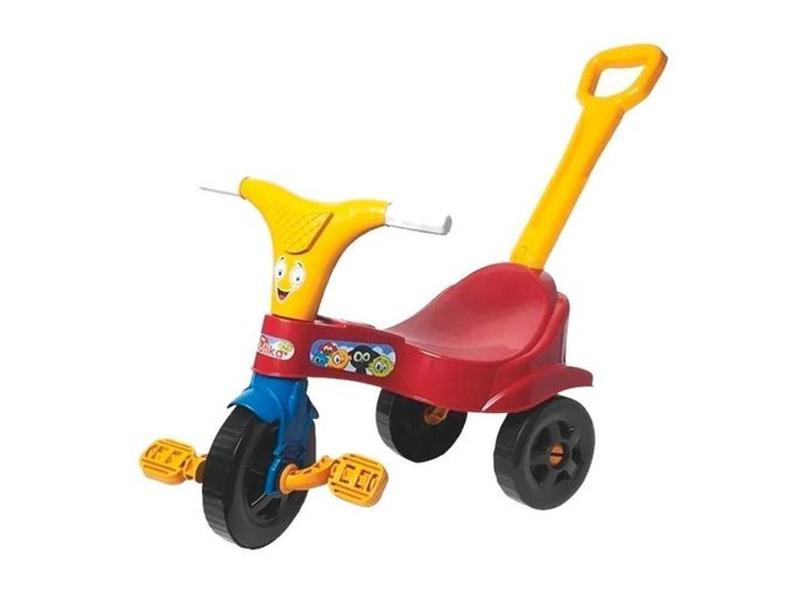 Triciclo Infantil Com Empurrador Bebe Motoca Menino Menina