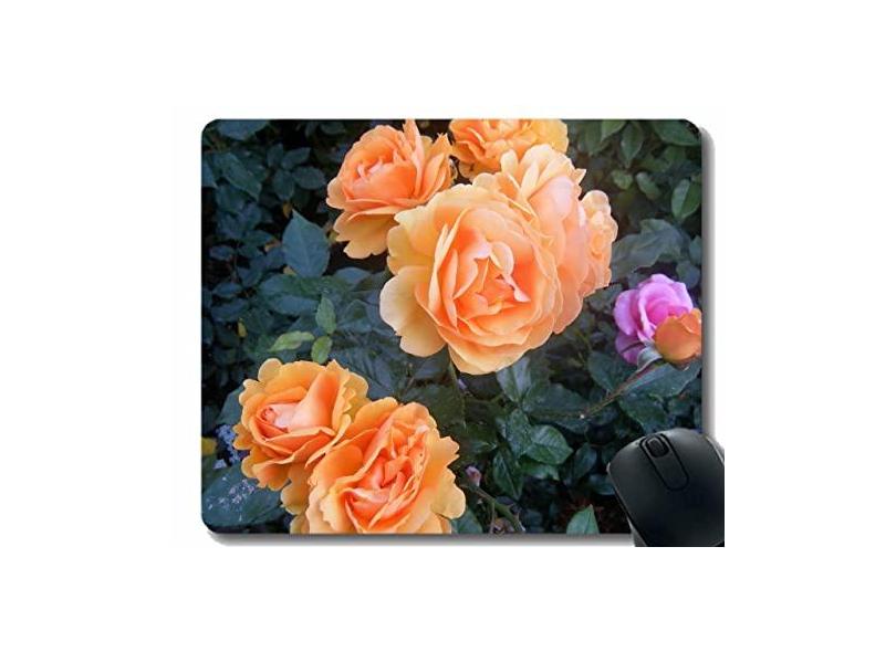 Mouse pad original personalizado, mouse pads delicados para jardim com rosas e flores