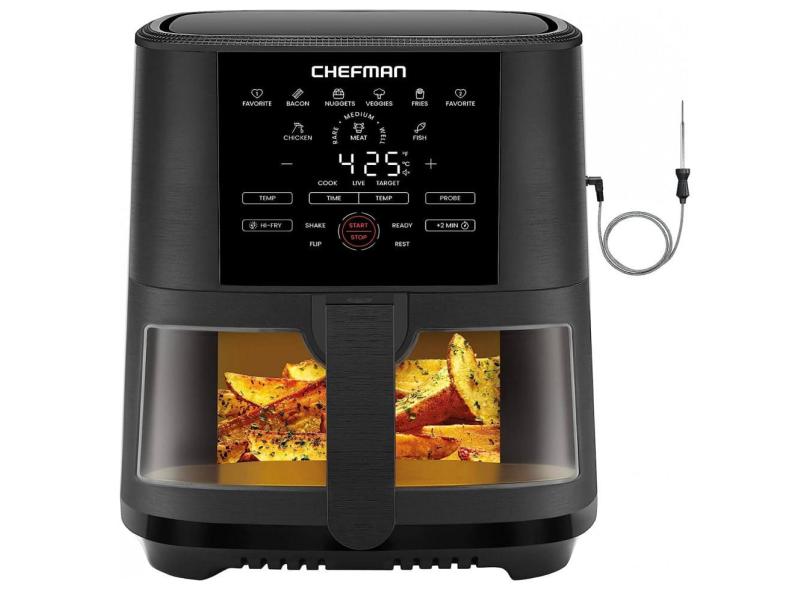 Airfryer Programavel 5 Litros Com 8 Modos E Controle Digital, Chefman, 110V 1300W, Preta
