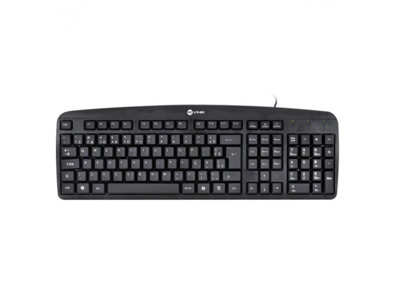 Teclado Usb Vinik Corp Abnt2 Cabo 1.8 Metros 110 Teclas Preto - Ct300