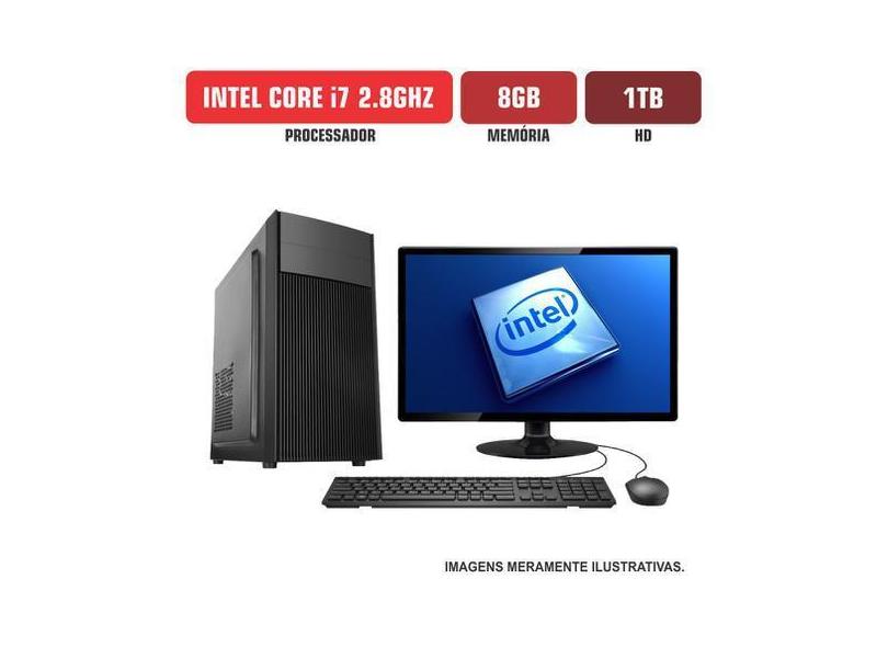 Computador Flex Computer Intel Core I7 8Gb Hd 1Tb Com Kit Monitor 15"