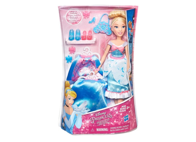 Boneca Princesas Disney Lindos Vestidos Princesa Cinderela Hasbro
