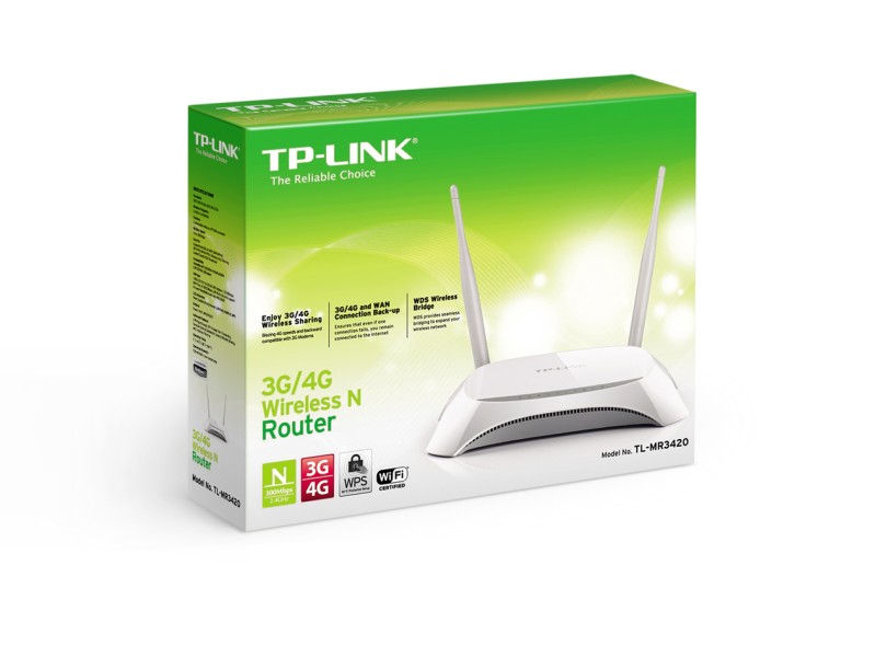 Roteador 300 Mbps TL-MR3420 3G/4G - TP-Link