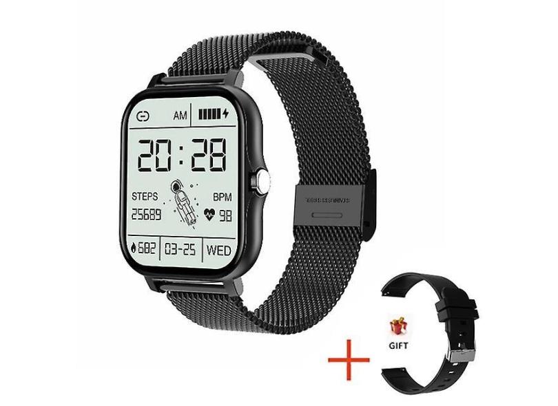 Mulheres Smart Watch Men 1.69 Cor Screen Full Touch Fitness Tracker