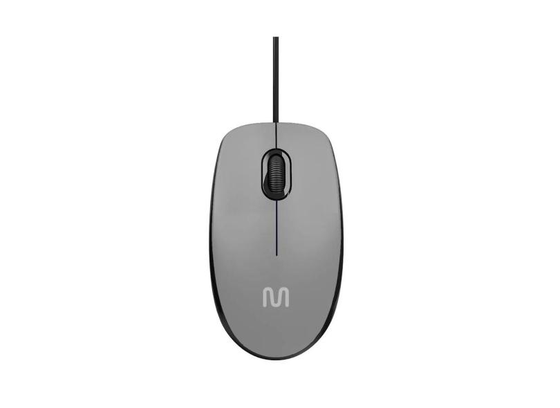 Mouse Multi MF400 1200 DPI USB 3 Botões Cinza - MO387