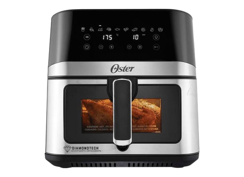 Fritadeira Inox DiamondTech Oster 7,5L com Visor Transparente