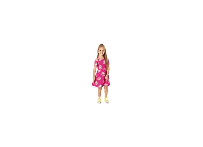 Vestido Infantil Verão Barbie Pink Malwee