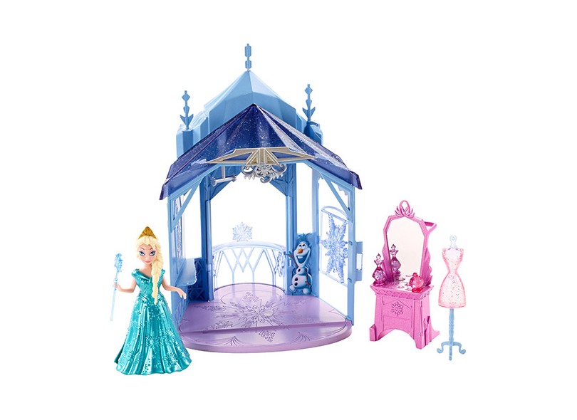 Boneca Frozen Mini Castelo com Elsa Mattel