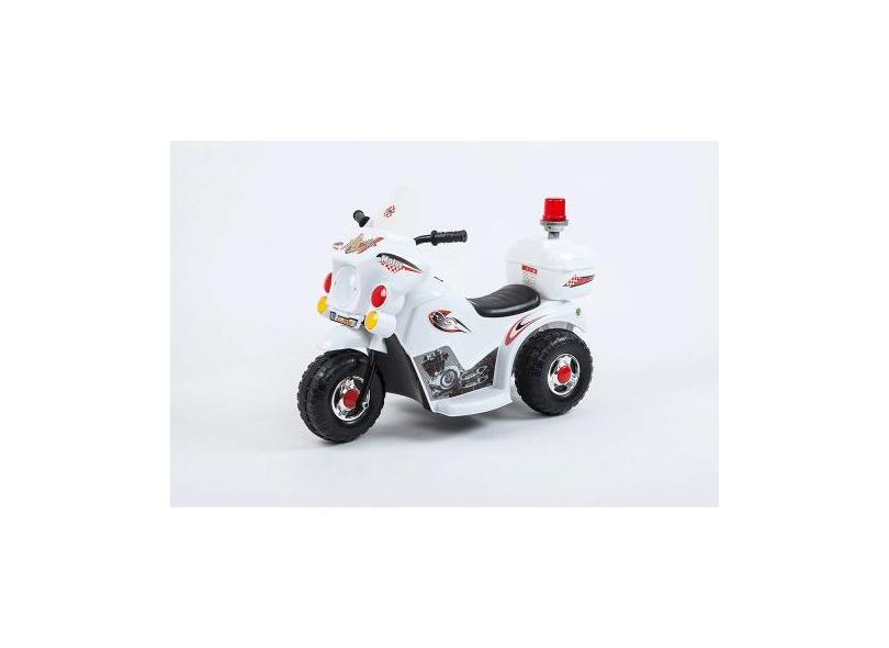 Mini Moto Elétrica 6V Infantil Branca Com Baú - Zippy Toys