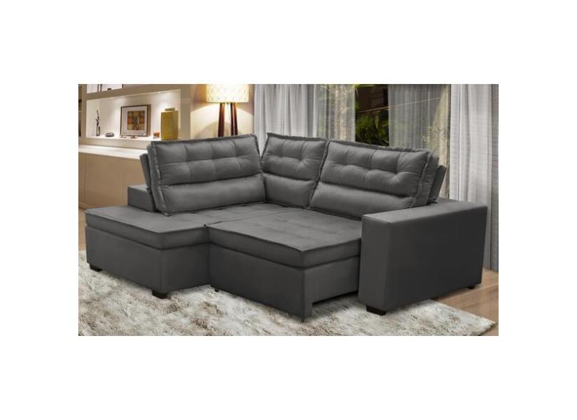 Sof De Canto Retr til E Reclin vel Com Molas Le 2,50x2,00m V com o ...