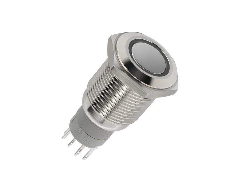 Mini 16 milímetros 3V Momentary On / Off Switch Push Button para Car ...