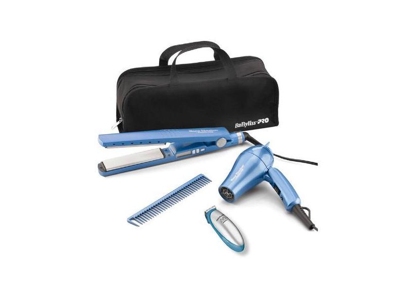 Super Kit Nano Titanium Babyliss Pro Prancha Nano  Titanium + Mini Sec