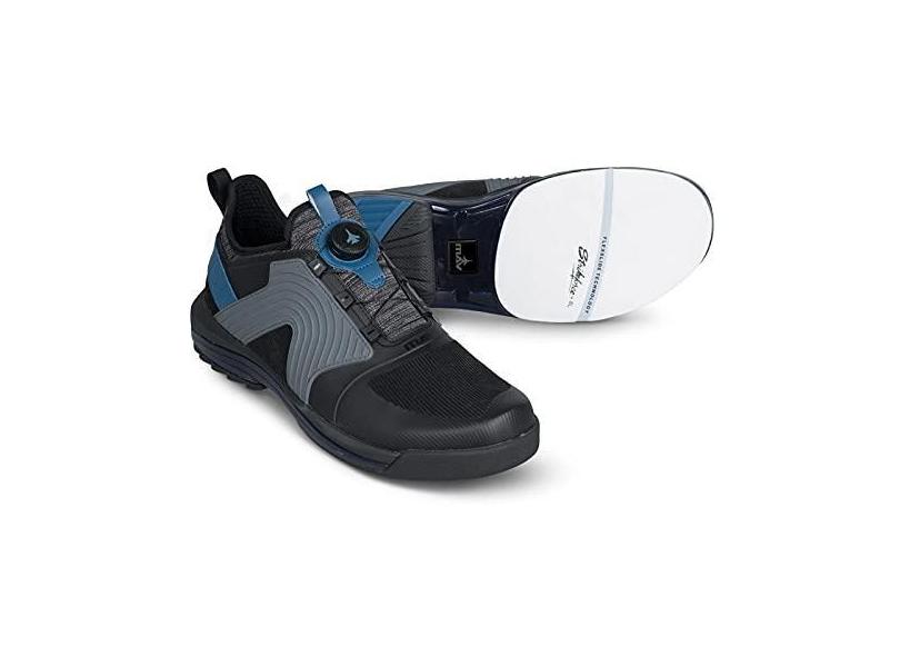 KR Strikeforce Tênis de boliche Maverick FT Fast Twist Lace System Preto/Cobalt Performance disponível em larguras médias e largas à direita
