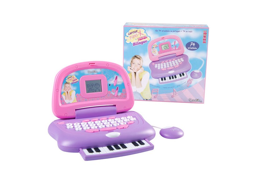 Laptop Infantil Xuxa 74 Atividades Candide Piano-X Bilíngue 3143